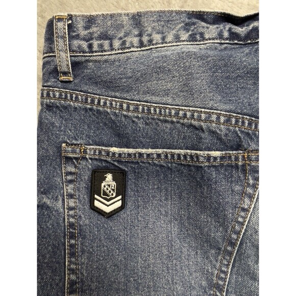 IZZUE IZ-X04-ARMY Frayed Edges Men’s Buttonfly Slim Fit  Jeans Size 36x31 - Picture 14 of 14